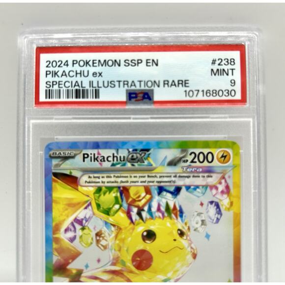 2024 Pokemon SSP EN Surging Sparks Special Illustration PIKACHU EX PSA 9 - Picture 5 of 7